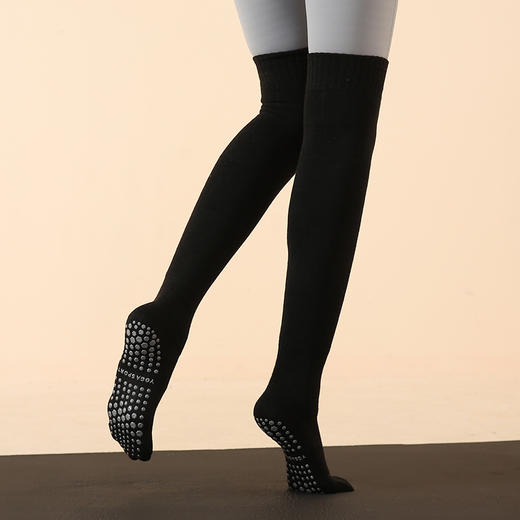 哈瓦塔爆款纯棉(过膝)毛线防滑单面圆头袜H160124 商品图8