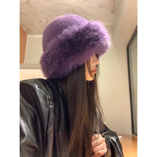 福利款~雀说毛绒韩系毛线帽女款仿兔毛加厚保暖蒙古帽百搭包头护耳雷锋帽AL 8379 商品图1