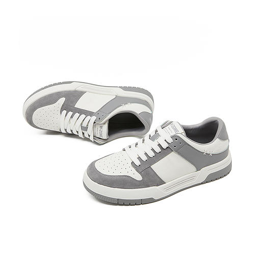 西遇黑白板鞋男新款复古韩版潮撞色低帮运动休闲鞋熊猫鞋5514 商品图2