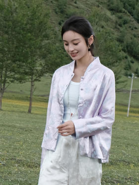 瑕疵|盛唐牡丹| 真丝留香绉梅兰竹菊双面穿外套 [特价品](特殊商品不退不换)