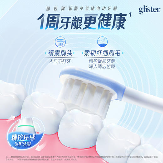 安利丽齿健智能电动牙刷 晴空蓝 夜空蓝[智能小蓝钻] 商品图5