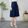EITIE爱特爱EITIE爱特爱时尚a字高腰深蓝色过膝垂坠显瘦百搭OL半身裙24春新款A2406321 商品缩略图2