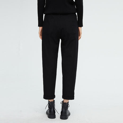 VIVIAN LIU薇薇安刘R2355007秋女装新款斜插兜锥形脚口翻边长裤 商品图1