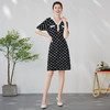 EITIE爱特爱温柔气质V领香风修身显瘦通勤印花针织连衣裙24春新款A2401305 商品缩略图1