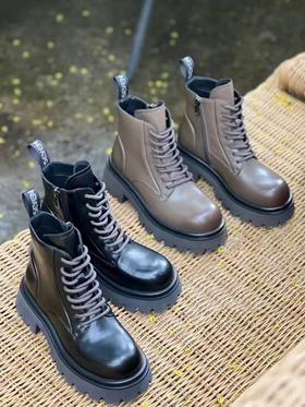 2F飞鸵全牛皮马丁靴
