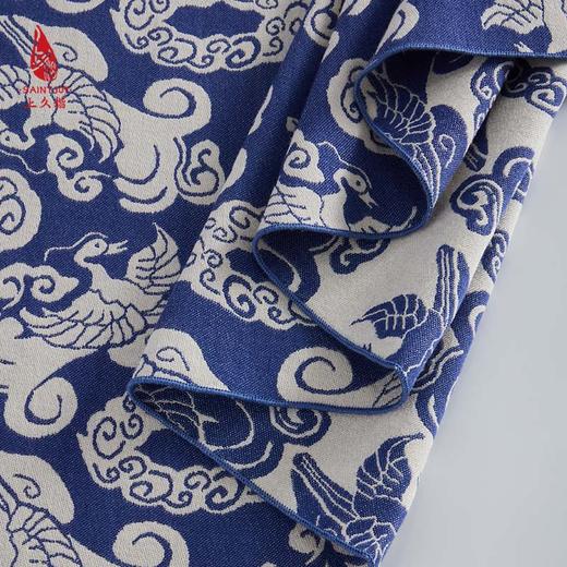 SAINTJOY/上久楷 丝毛围巾  丝毛长巾  鹭鸶宝花纹锦 CJS23021 商品图4