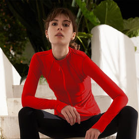 《双12 第二件半价》HaWaTa哈瓦塔运动瑜伽上衣外套新款秋冬款女拉链开衫长袖外套