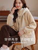 【年终特卖】熙世界羊羔毛棉服外套女连帽秋冬新款宽松大口袋夹棉加厚棉衣 商品缩略图1