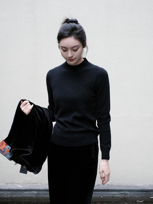 盛唐牡丹| 针织羊绒打底衫 中领  [特价品] 商品图3