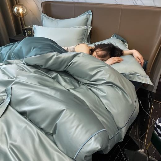 「72小时发货」【60支新疆长绒棉全棉】钱皇 双拼绣花四件套  四季通用款 古法元素工艺打造 风格采用宫廷古典风 经典不失优雅 商品图6