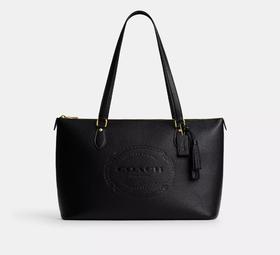 圣诞好价￥1398直邮到手！Coach Gallery 马车浮雕真皮拉链托特包