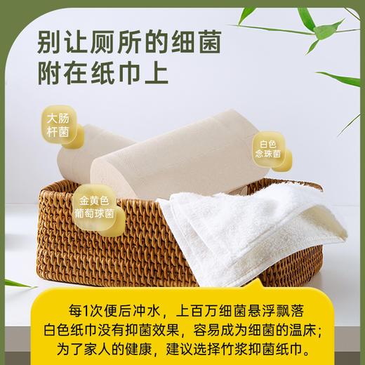 无染竹纤维4层80克36卷无芯卷纸 商品图1