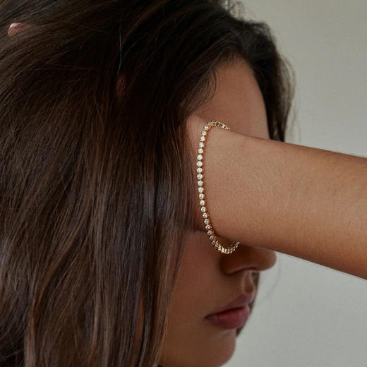 订购8周到｜Lili Claspe-Mini Reese-金色 迷你 网球 手链［美国设计师］ 商品图0