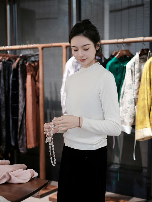 盛唐牡丹| 针织羊绒打底衫 中领  [特价品] 商品图6