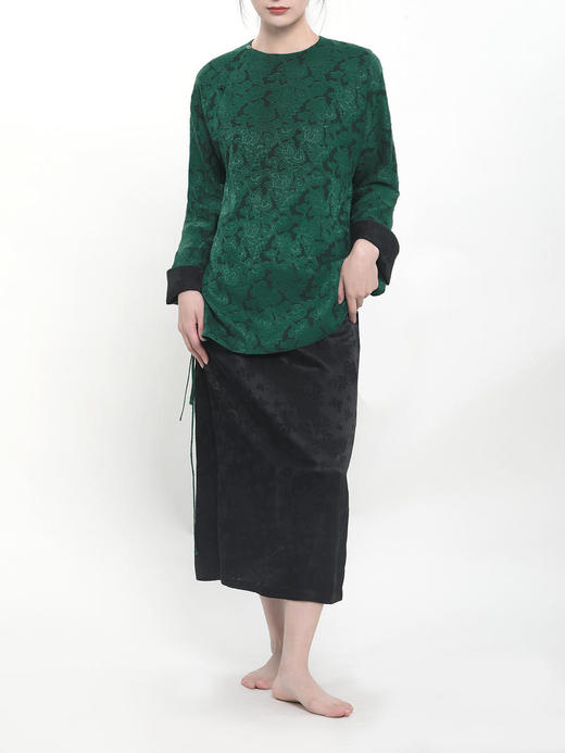 盛唐牡丹 |剪花香云纱双面穿斜襟女上衣 商品图7