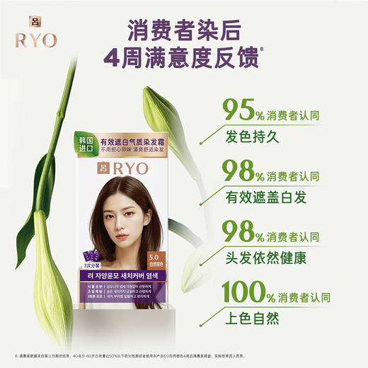 吕（Ryo）姿染漾发遮白染发剂植物萃取染发剂染发膏 流行色时尚 商品图9