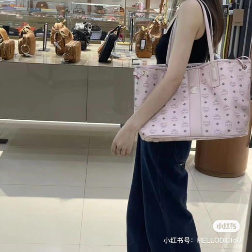 Mcm经典子母购物袋包-轻雾粉 商品图0