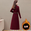 时尚加厚连衣裙，秋冬季新款加绒保暖高腰假两件木耳中长款连衣裙QYM-TYH-239935-Y 商品缩略图2