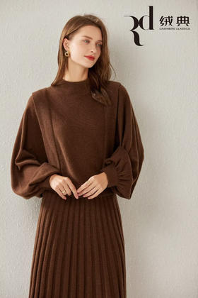 绒典时尚廓形女套衫