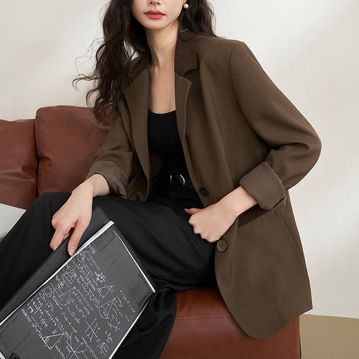 经典潇洒干练挺括西装女新款都市通勤西服外套上衣V0340141 商品图2