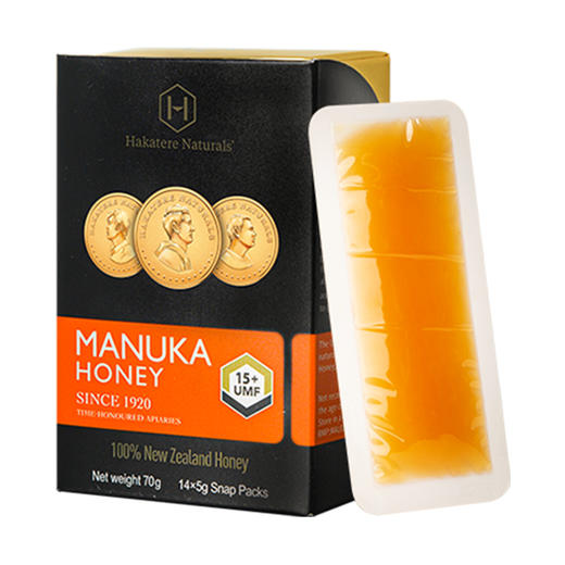 荷塔威UMF15+麦卢卡蜂蜜14片*5克新西兰原装进口便捷装咔嚓蜜卡片蜜官方旗舰店 商品图0