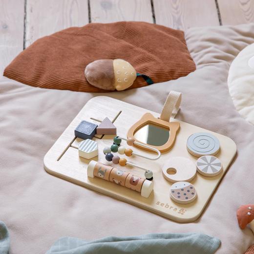 丹麦Sebra  木质游戏板婴幼儿益智滚轮串珠迷你迷宫认知启蒙玩具 30cm*3.8cm*22cm 4月+ 商品图3