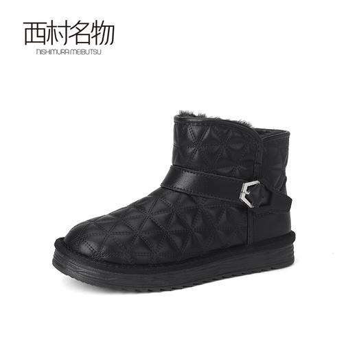西村名物2023年冬季新品平底加绒保暖雪地靴休闲防滑女靴子X23DS47601 商品图2