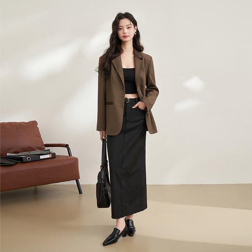 经典潇洒干练挺括西装女新款都市通勤西服外套上衣V0340141 商品图1