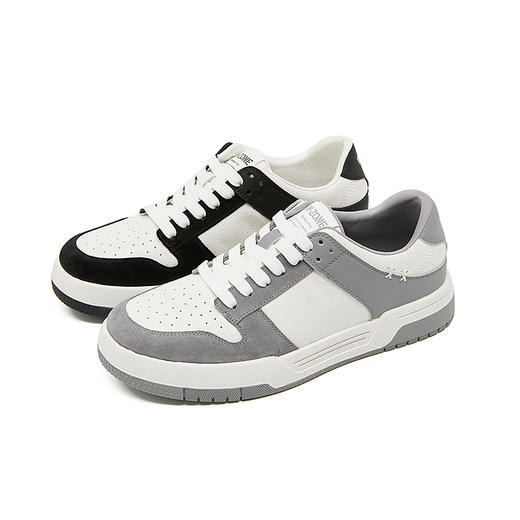 西遇黑白板鞋男新款复古韩版潮撞色低帮运动休闲鞋熊猫鞋5514 商品图0