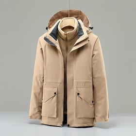 新款户外冲锋衣三合一两件套批发工作服男可拆卸加厚保暖冲锋衣男