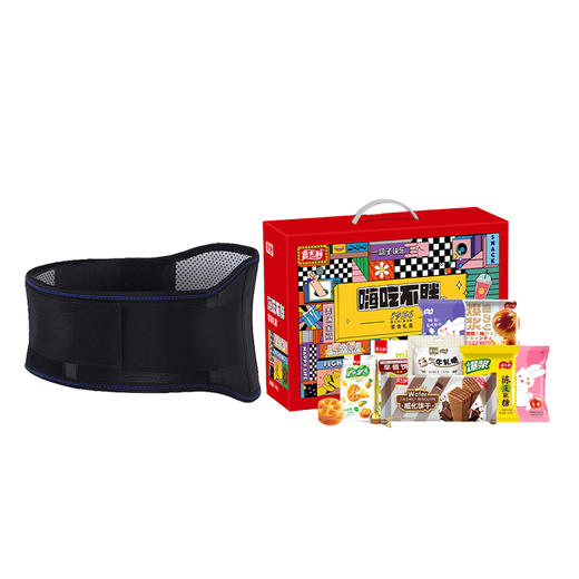 （分多包裹发货）嘉士利零食礼盒-嗨吃不胖566g+悠拓者 自发热护腰带YT-JK001【鲜享1.0】 商品图0