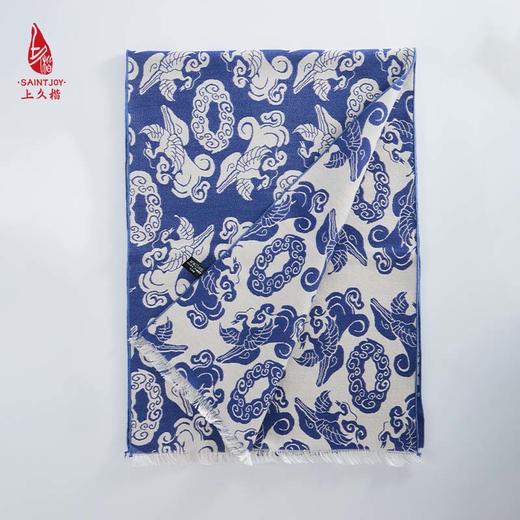 SAINTJOY/上久楷 丝毛围巾  丝毛长巾  鹭鸶宝花纹锦 CJS23021 商品图2