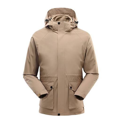 新款户外冲锋衣三合一两件套批发工作服男可拆卸加厚保暖冲锋衣男 商品图4