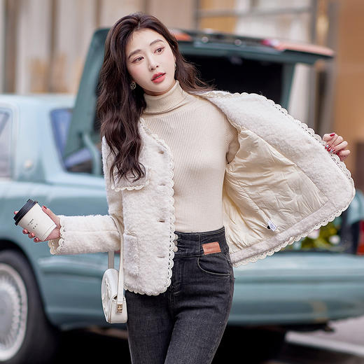 时尚小香风，高颜值90羽绒服短外套HR-BLKE8802 商品图8