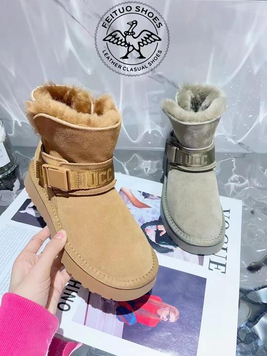 2F飞鸵皮毛一体雪地靴 商品图0