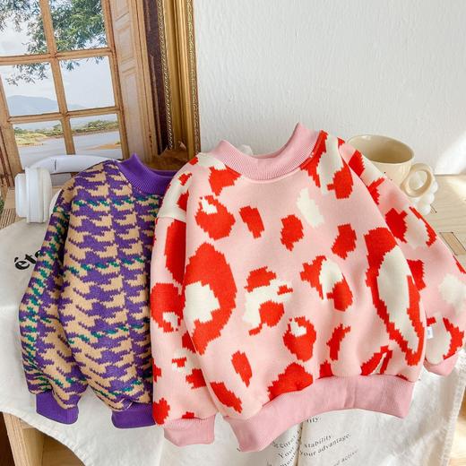 一体绒毛衣卫衣💰29.9包邮秒🌞  儿童三色加绒毛衣卫衣 80-150码 商品图7