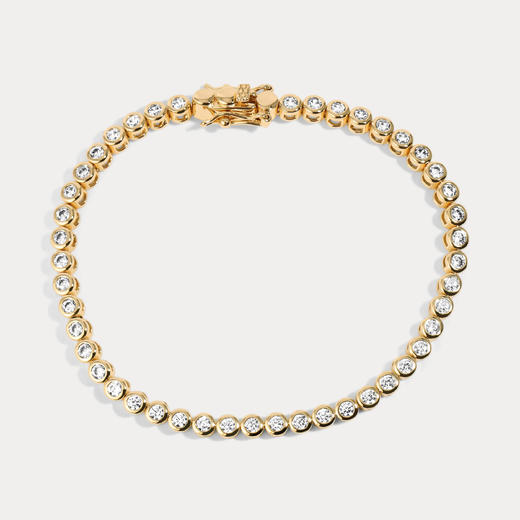 订购8周到｜Lili Claspe-Mini Reese-金色 迷你 网球 手链［美国设计师］ 商品图1