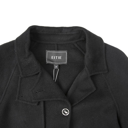 EITIE爱特爱冬季新款大方纯色百搭显瘦100%绵羊毛毛呢大衣外套7614002 商品图2