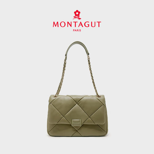 【高级羊皮系列】梦特娇新款时髦通勤大菱格单肩包 商品图2