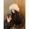 福利款~雀说毛绒韩系毛线帽女款仿兔毛加厚保暖蒙古帽百搭包头护耳雷锋帽AL 8379 商品缩略图3