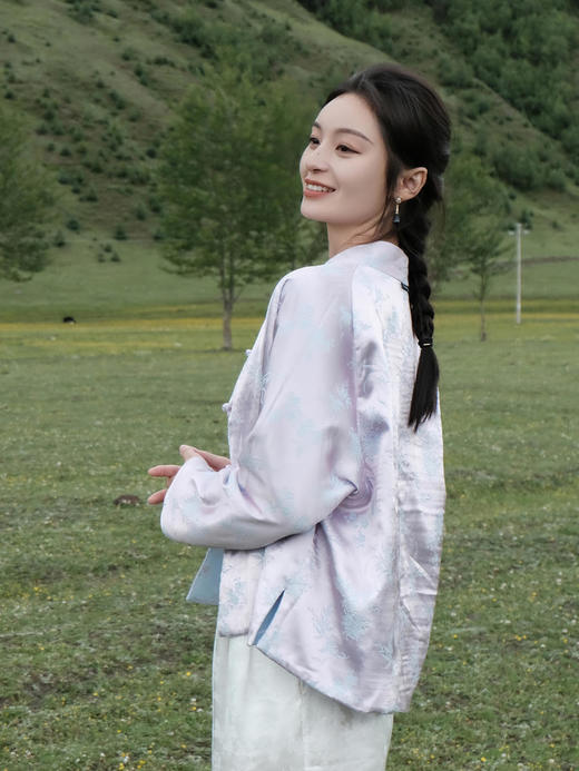 瑕疵|盛唐牡丹| 真丝留香绉梅兰竹菊双面穿外套 [特价品](特殊商品不退不换) 商品图3