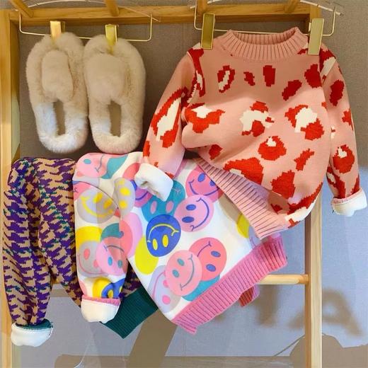 一体绒毛衣卫衣💰29.9包邮秒🌞  儿童三色加绒毛衣卫衣 80-150码 商品图1