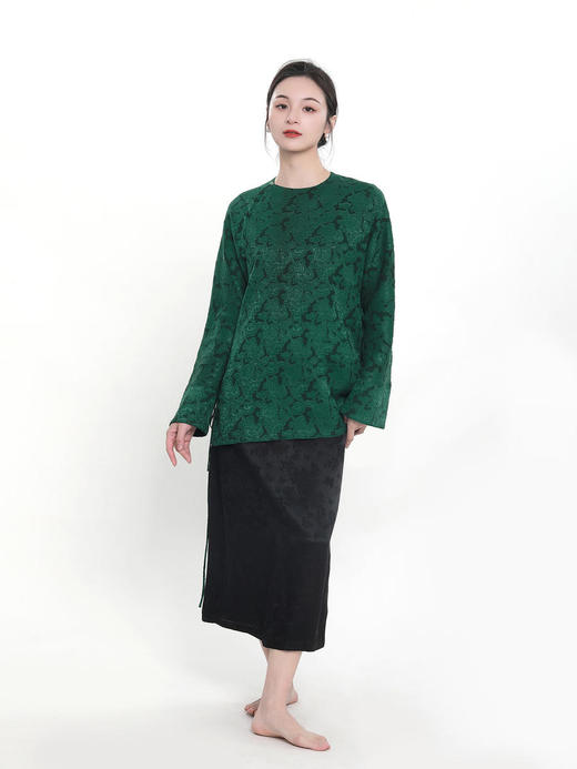 盛唐牡丹 |剪花香云纱双面穿斜襟女上衣 商品图9