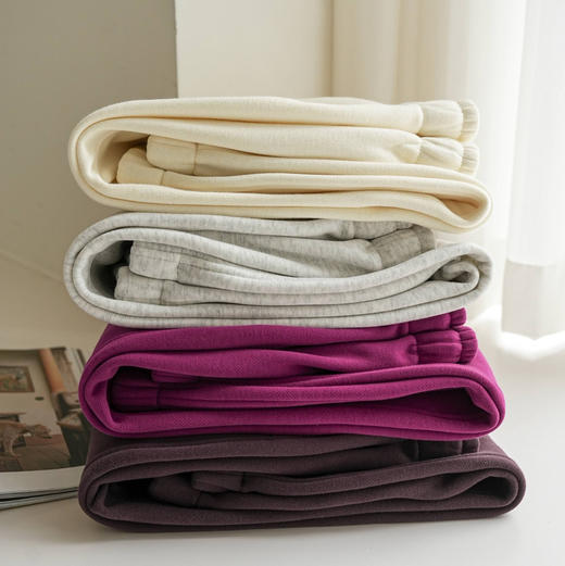 女士韩版加绒保暖刺绣收脚休闲裤  商品图5