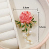 国色天香牡丹花胸针，高档珐琅手绘淡水珍珠胸花YH310 商品缩略图1