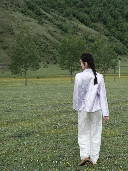 瑕疵|盛唐牡丹| 真丝留香绉梅兰竹菊双面穿外套 [特价品](特殊商品不退不换) 商品图6