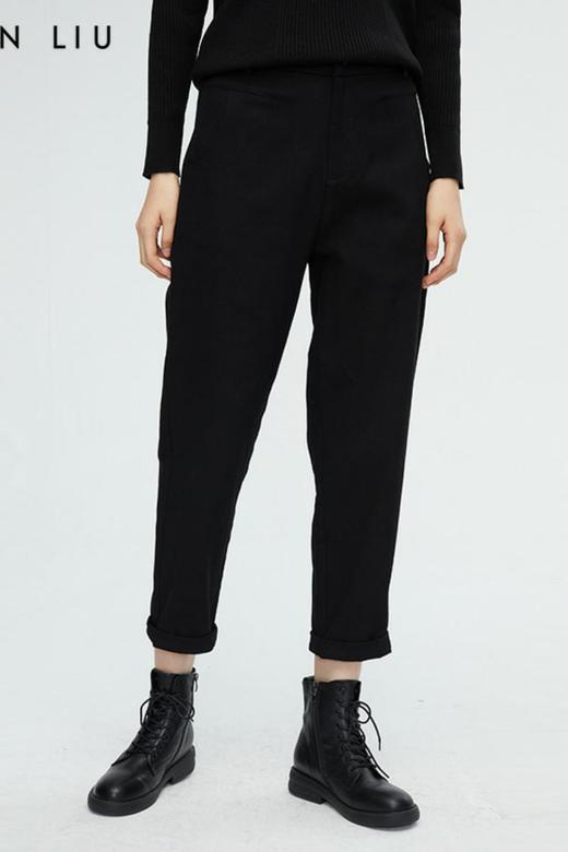 VIVIAN LIU薇薇安刘R2355007秋女装新款斜插兜锥形脚口翻边长裤 商品图5