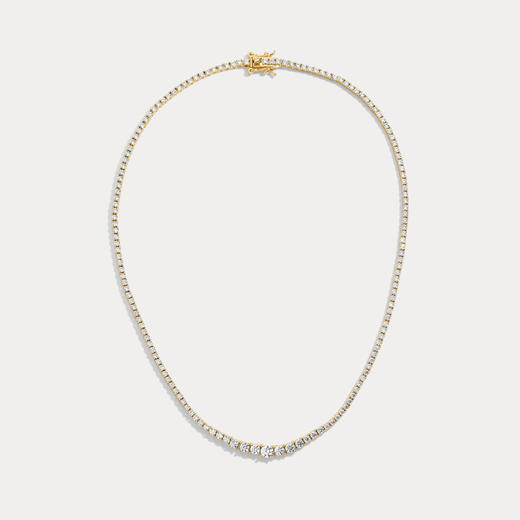 北京仓｜Lili Claspe-Gradient Amina-渐变 金色 网球 项链［美国设计师］ 商品图0