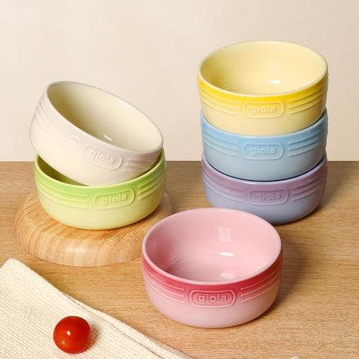 gioia焦亚马卡龙碗6个|颜值在线有它吃多两碗饭，可蒸可烤可微波 商品图0