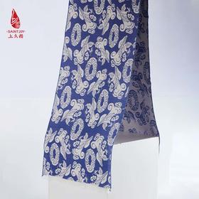 SAINTJOY/上久楷 丝毛围巾  丝毛长巾  鹭鸶宝花纹锦 CJS23021